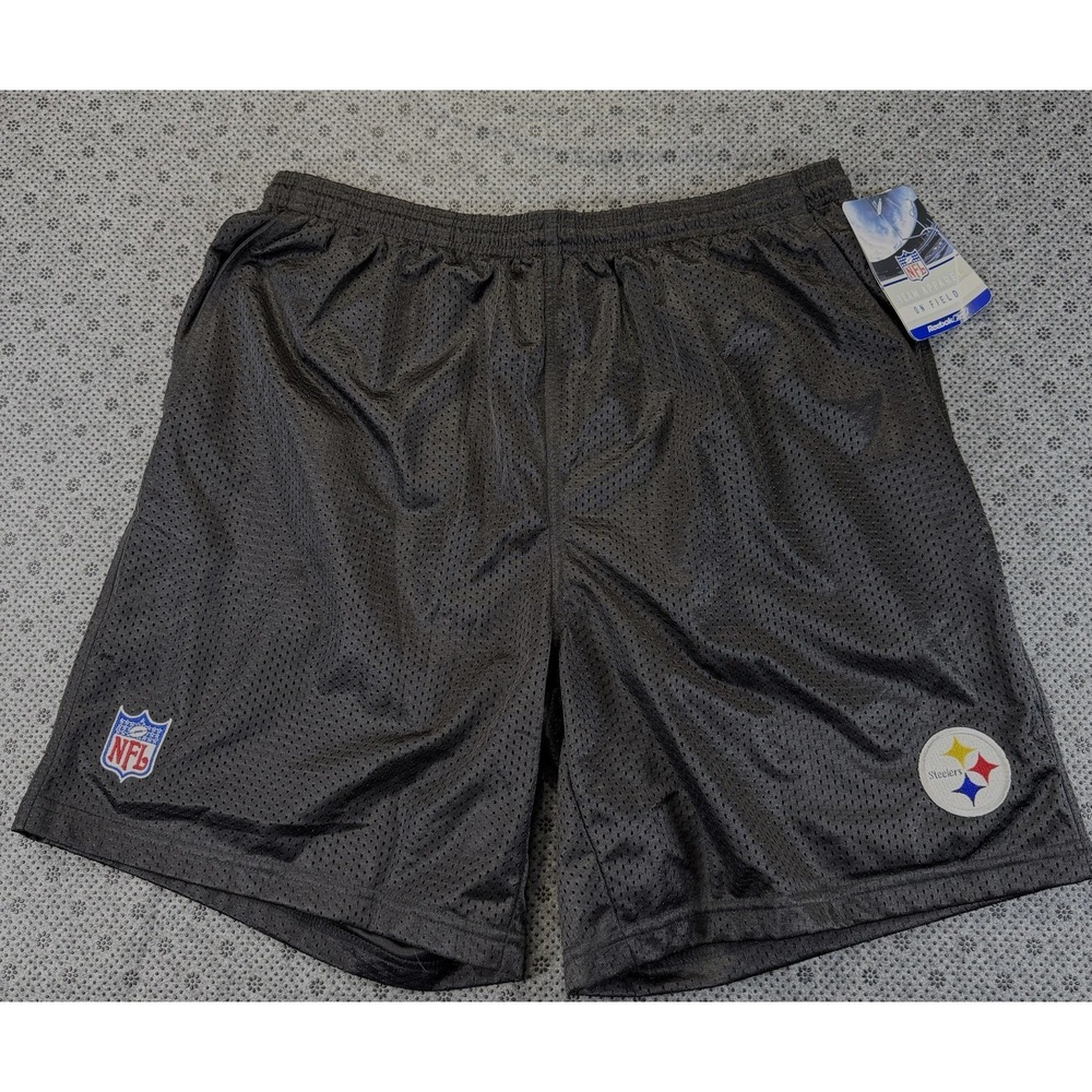 Pittsburgh Steelers NFL Reebok Mesh Men's Shorts XL Team Apparel On Field NEW